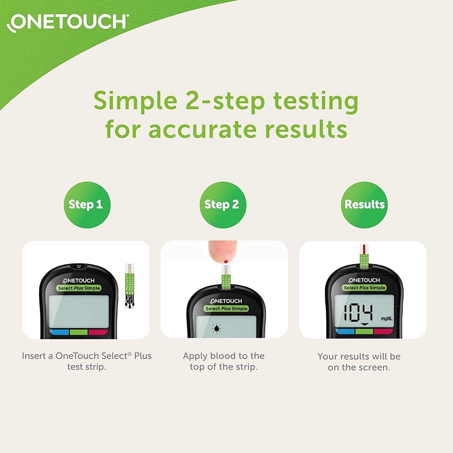 Free strips pack for ONETOUCH Select Plus Simple glucometer
