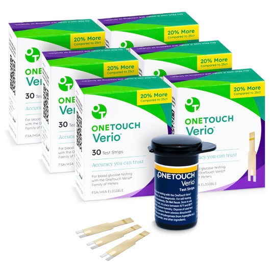 OneTouch Verio test strip 180-count pack for fast glucose testing