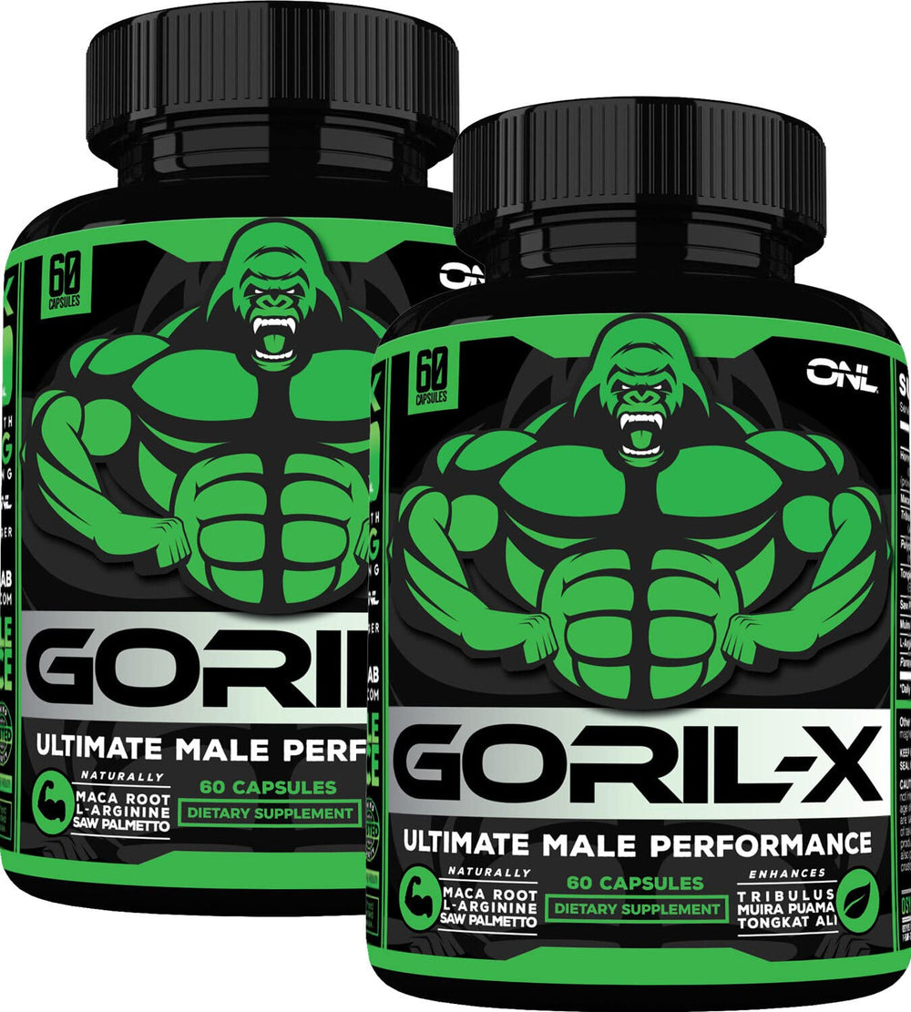ONL Goril-X bottle front, premium vitality supplement for men