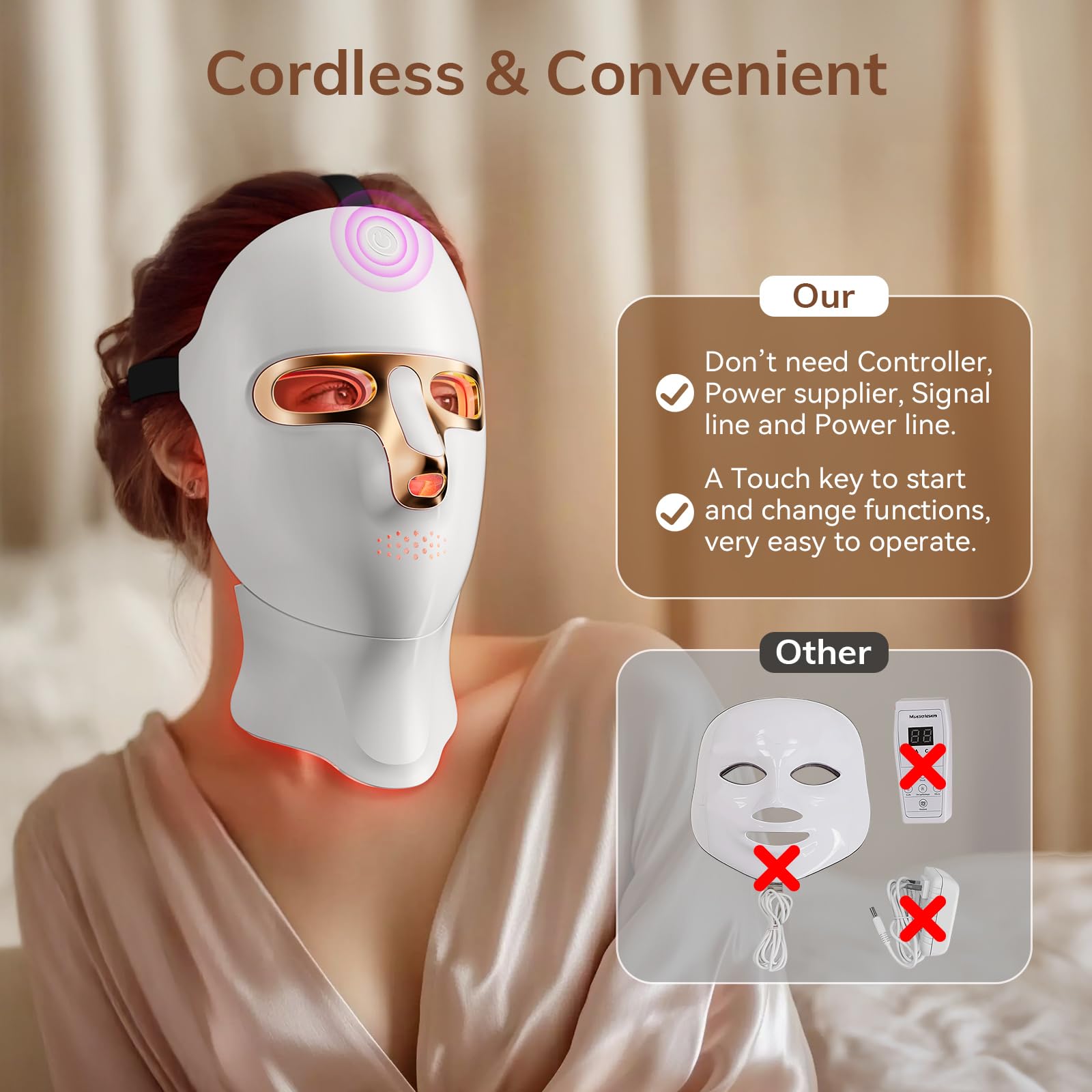 ONLUKY cordless design during active use without wires