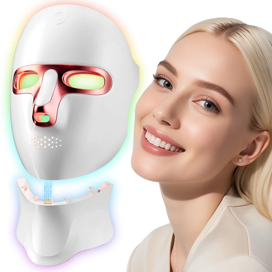 ONLUKY red light therapy mask face emitting 630 nm light for radiant skin