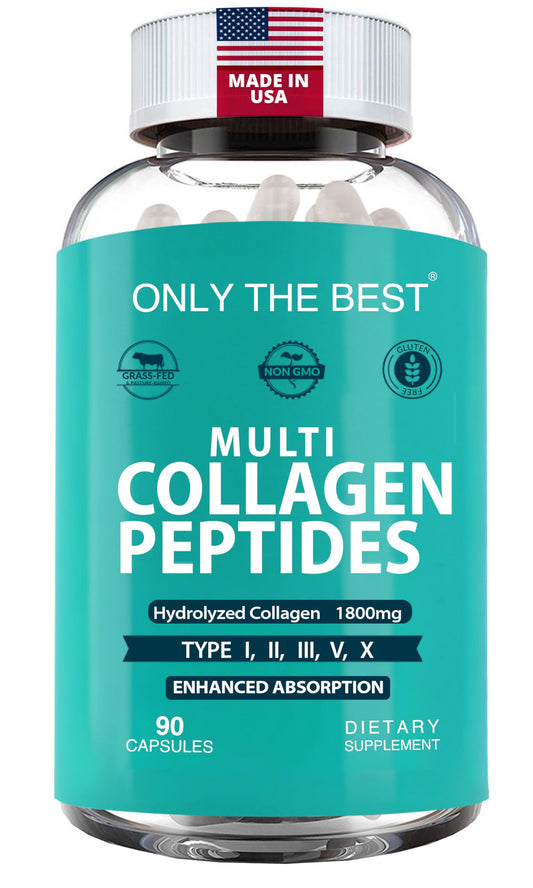 Only The Best Premium Multi Collagen Capsules bottle ready for daily use and skin, hair, and joint support.