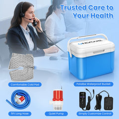 ONLYCARE home-use and travel-ready setup for convenient cryotherapy