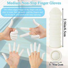 Close-up of textured latex surface showing flexible finger protection.