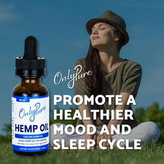 OnlyPure relief bottle beside Colorado map signals US-grown ingredients
