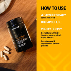 ONNIT Alpha Brain Black Label IGENTM badge signals trusted quality.