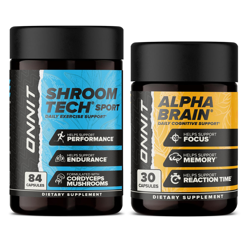 ONNIT Alpha Brain bottle pour for focused mornings and sharper mental clarity.