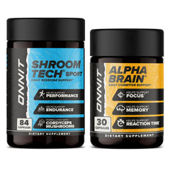 ONNIT Alpha Brain bottle pour for focused mornings and sharper mental clarity.