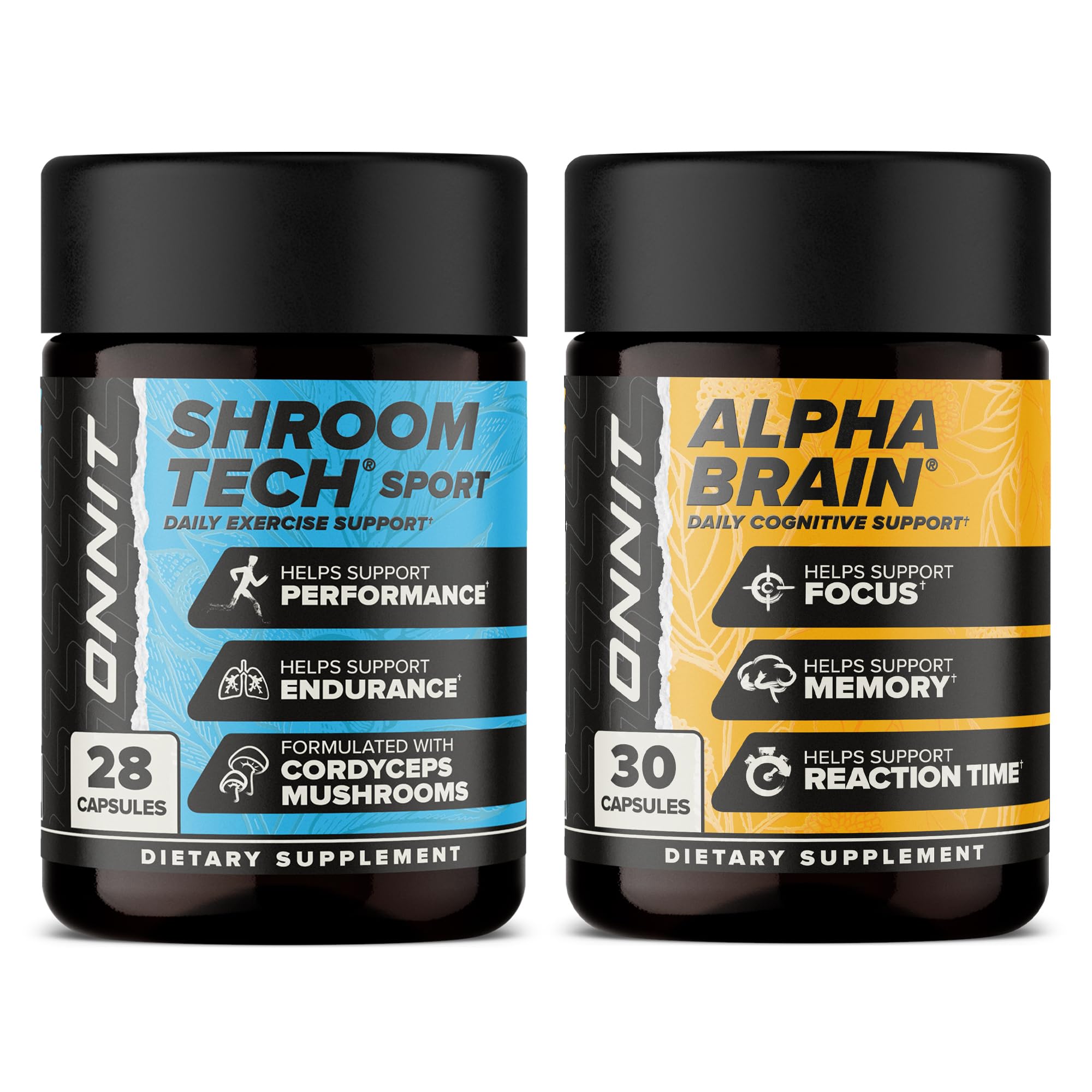 ONNIT Alpha Brain capsules in a 30-count bottle for focused mornings.