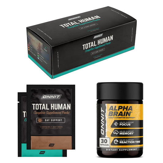 ONNIT Alpha Brain capsules bottle for focused work and mental clarity.
