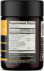ONNIT Alpha Brain label emphasizing non-GMO testing for transparent quality.