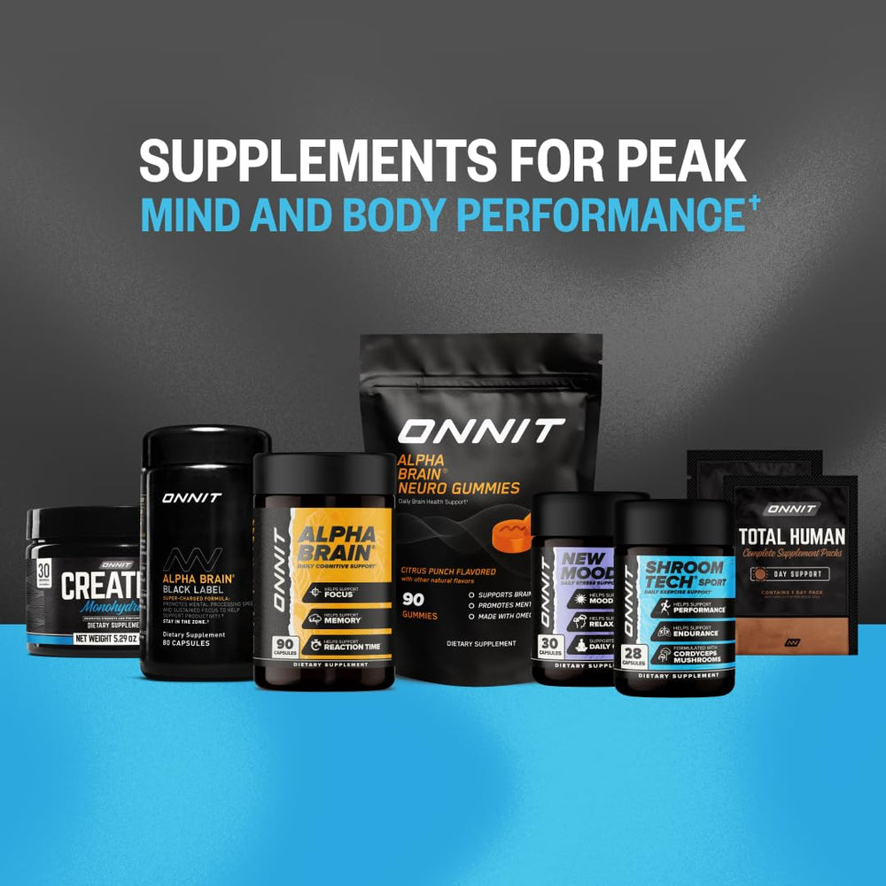 ONNIT Creatine Monohydrate recovery scene suggests supportive post-workout recovery.