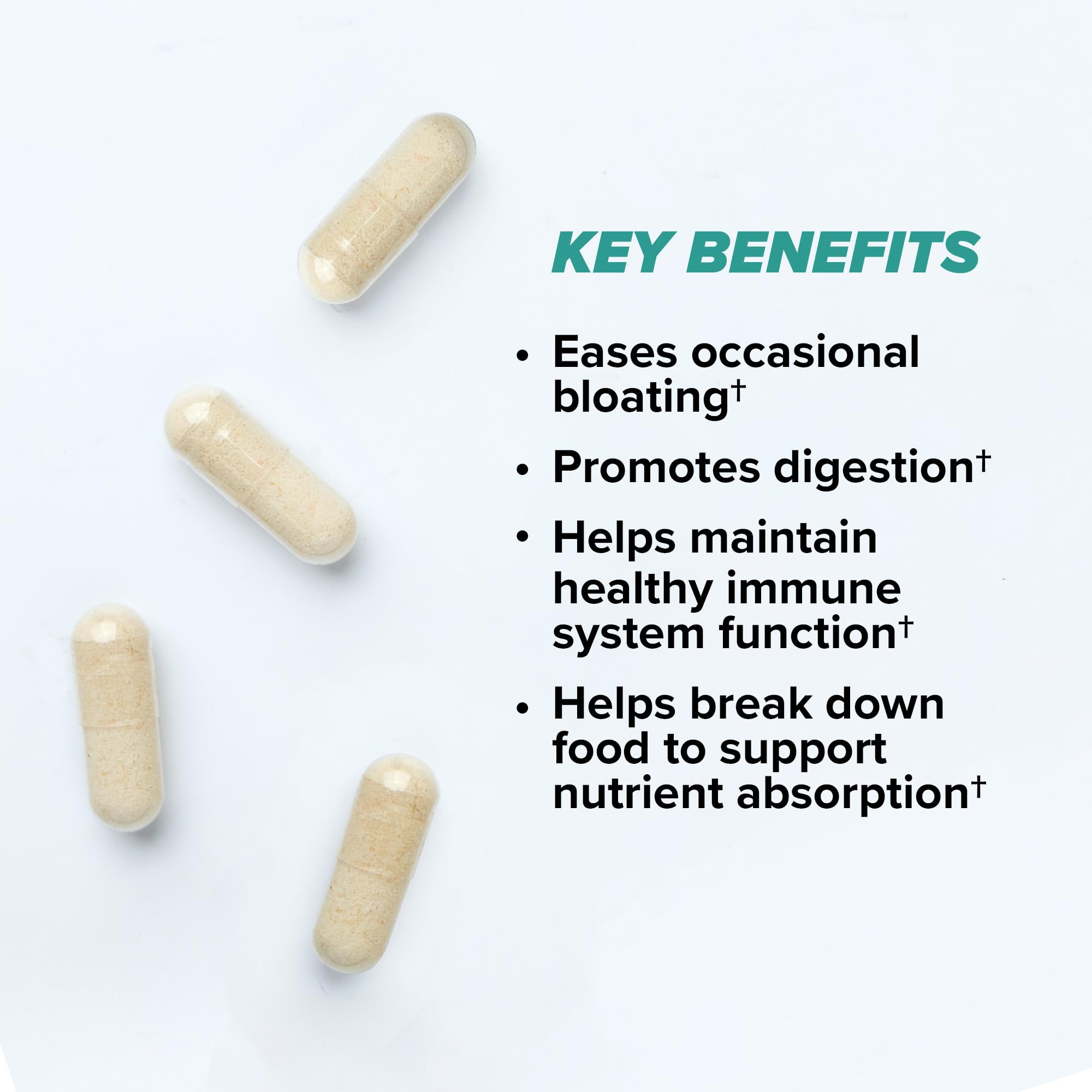 ONNIT DigestTech Power Blend label highlights enzymes and HCl.