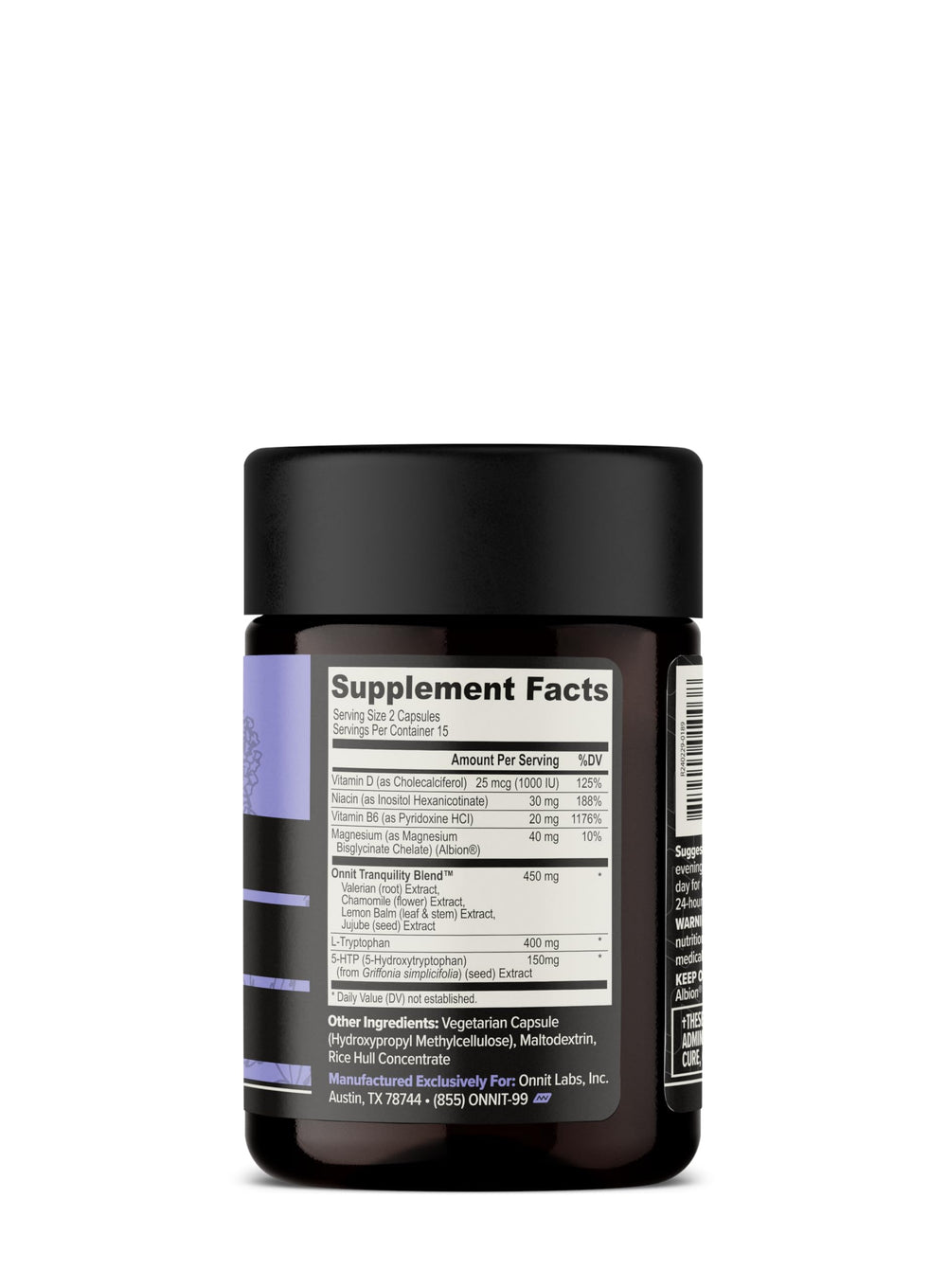 ONNIT New Mood capsules open highlighting stress relief possibilities.