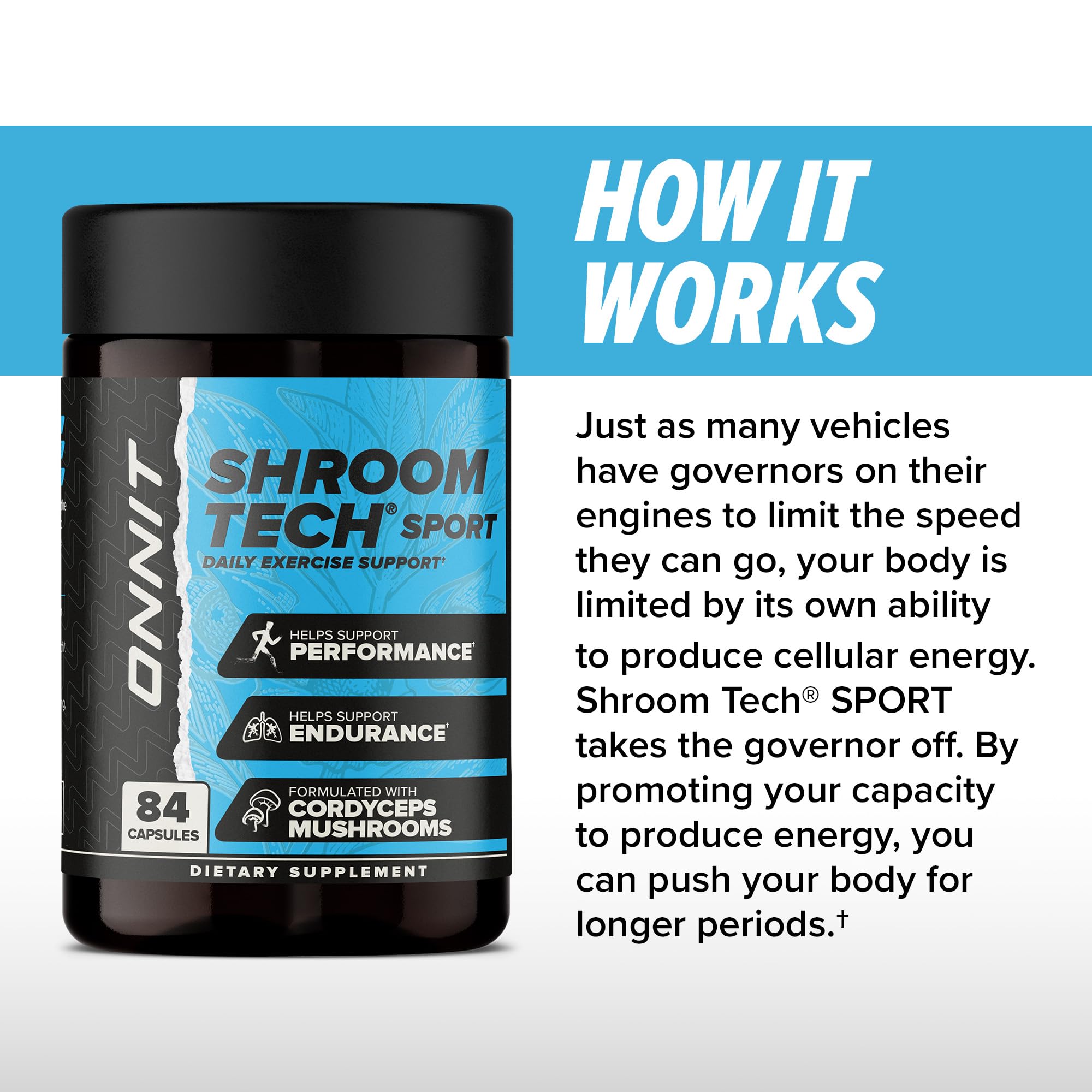 ONNIT Shroom Tech Sport daily use scene suggests gym or home routine.