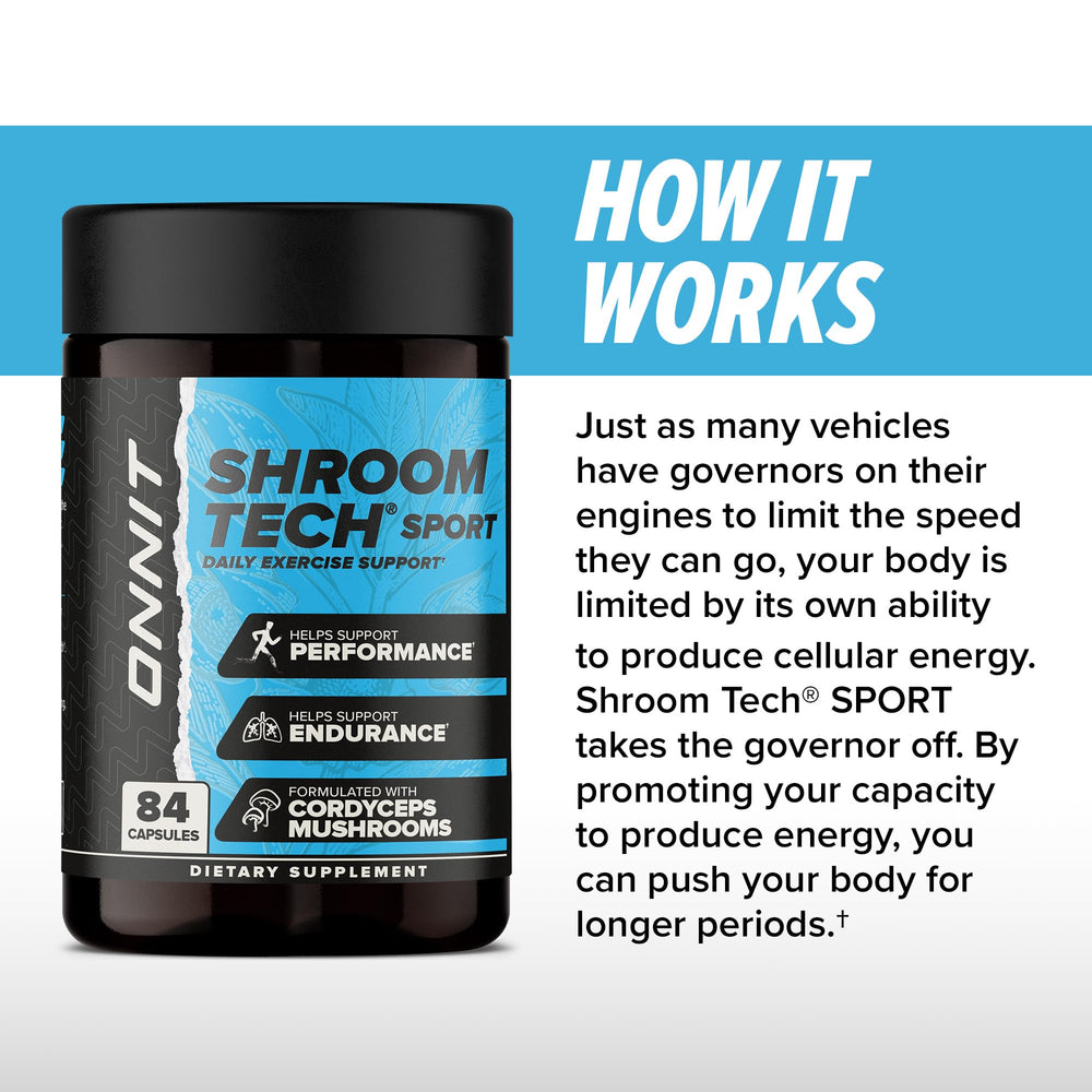 ONNIT Shroom Tech Sport daily use scene suggests gym or home routine.