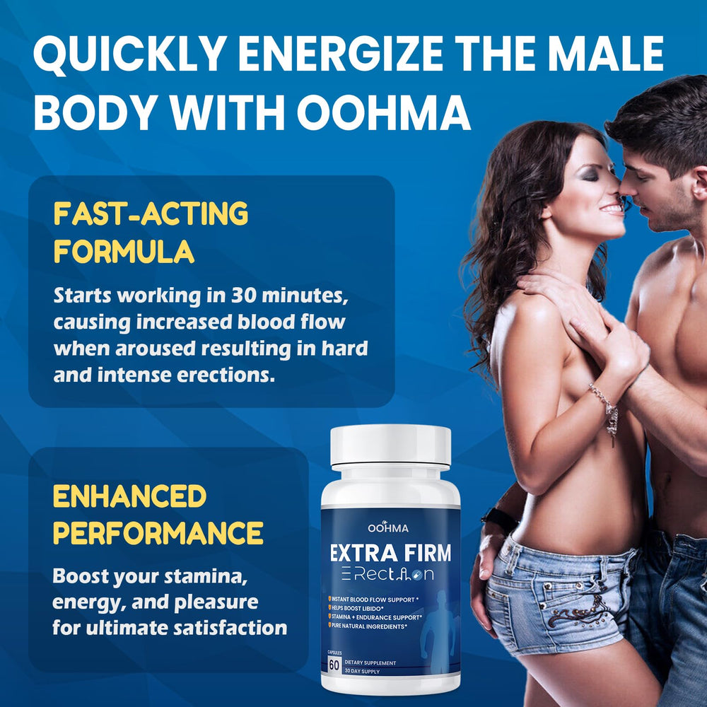 Oohma capsules image showing natural ingredients linked to blood flow support.