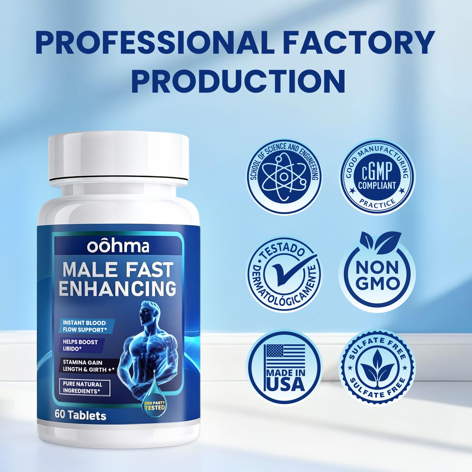 Oohma ingredients maca-epimedium blend highlighted for natural vitality and balance.