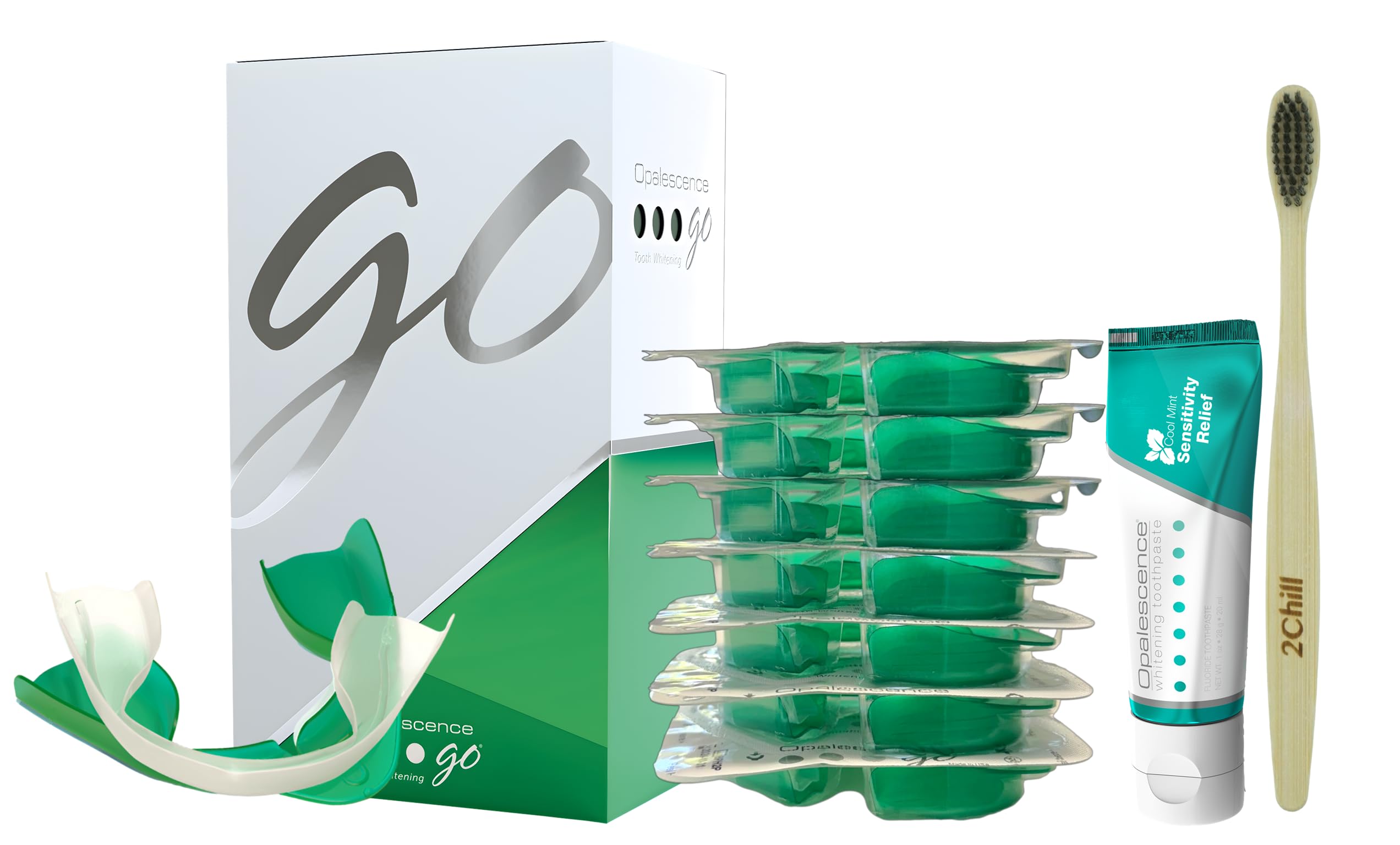 Opalescence GO 15 whitening trays box front for easy at-home whitening