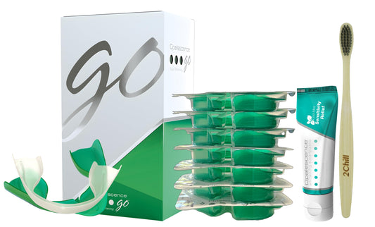 Opalescence GO 15 whitening trays box front for easy at-home whitening