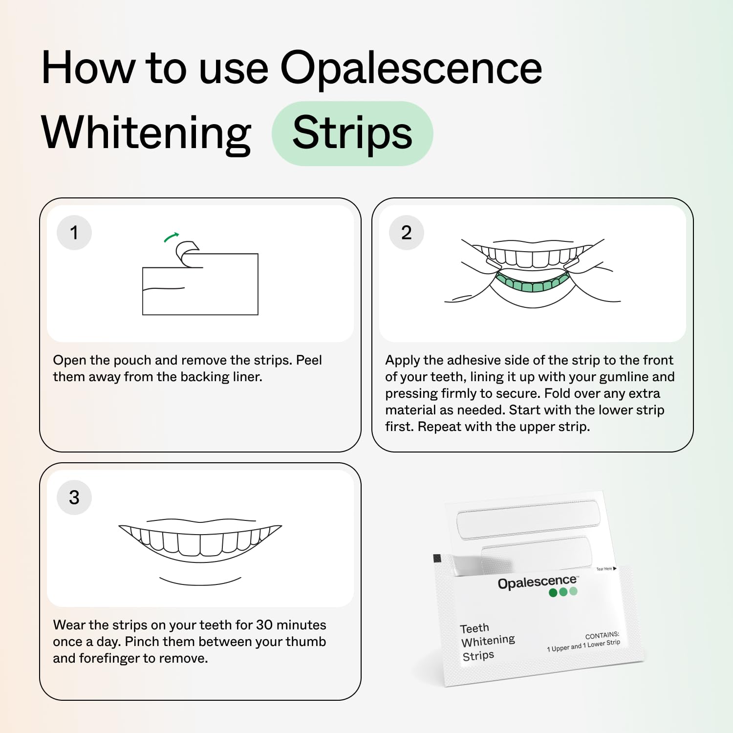 Opalescence GO bamboo toothbrush included for convenient brushing