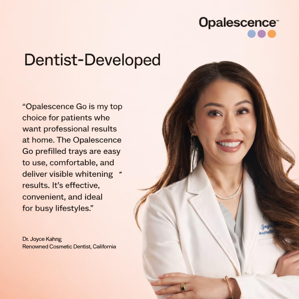 Opalescence Go bamboo toothbrush included for a fresh routine.