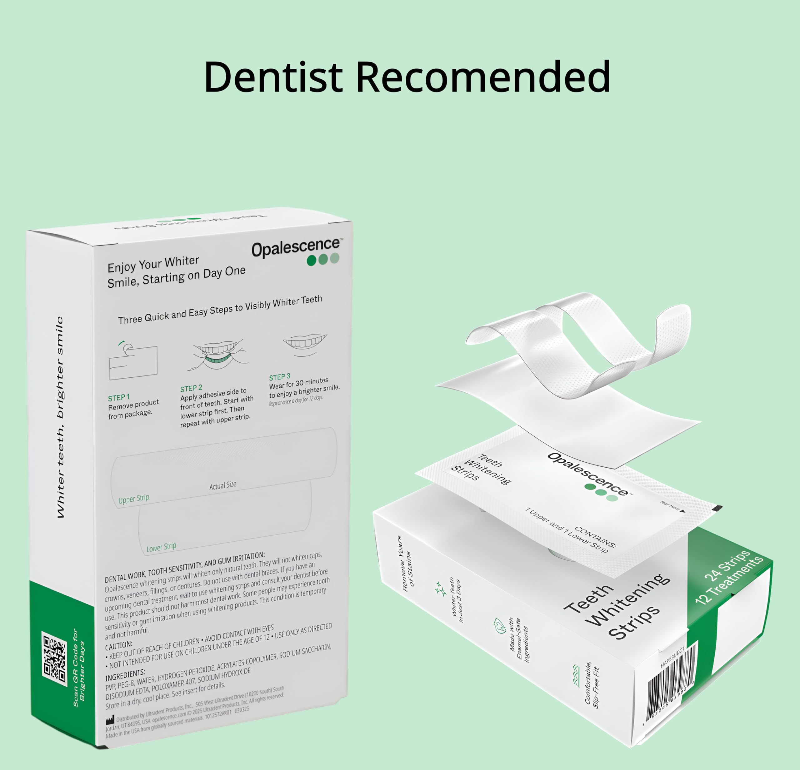 Close-up of before-and-after teeth illustrating shade improvement