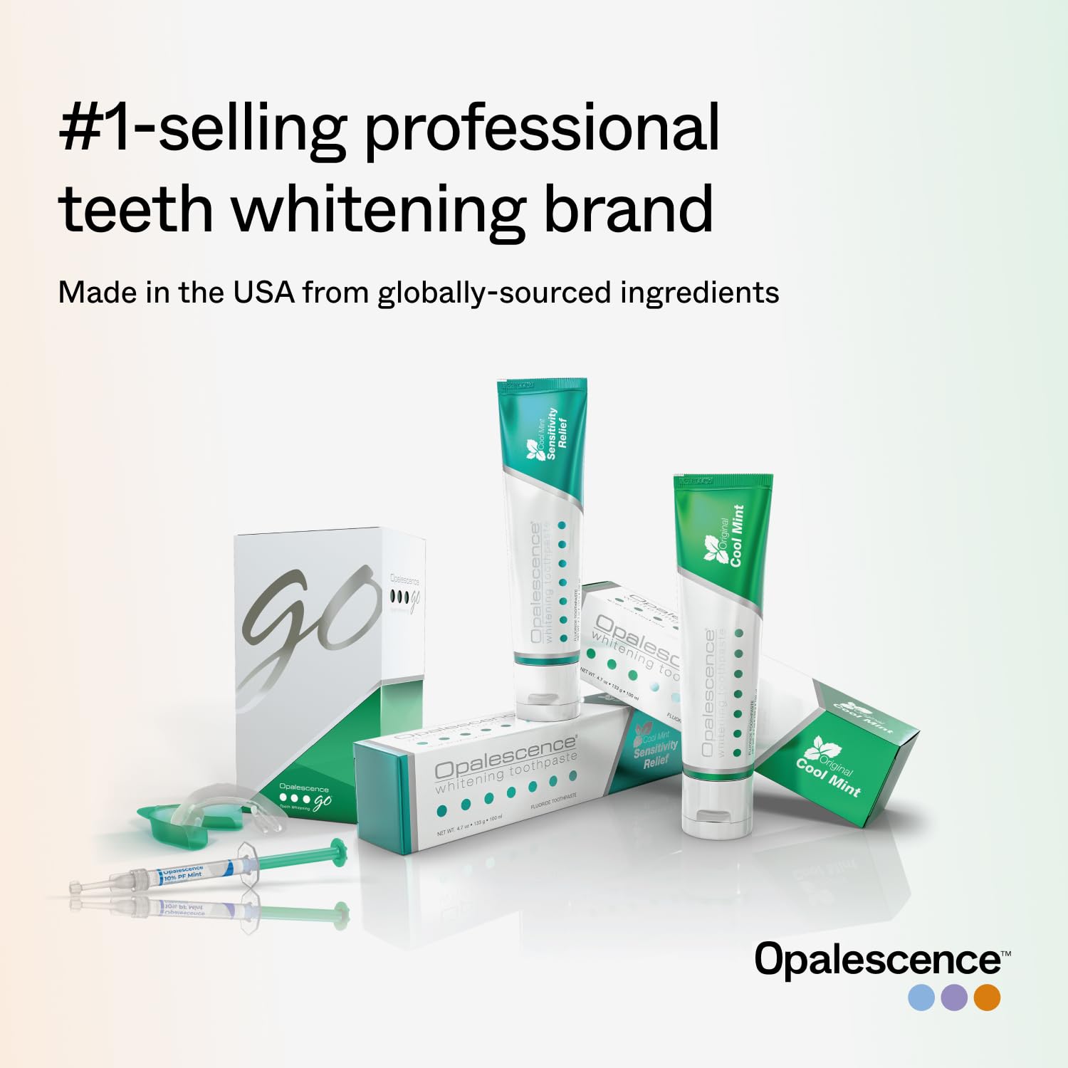 Opalescence Go packaging with dentist-trusted brand heritage for confidence.
