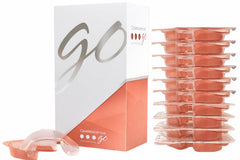 Opalescence Go melon trays pref filled with gel for on the go whitening.