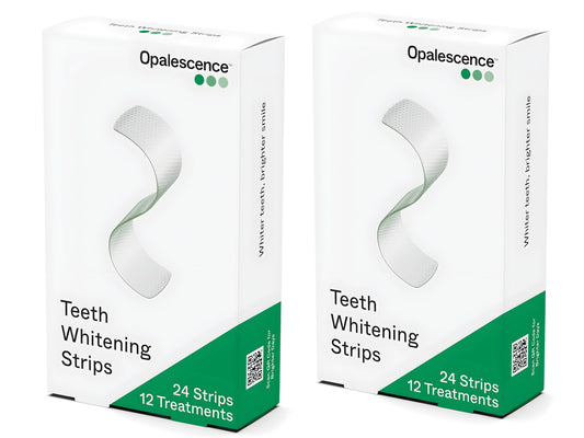 Opalescence GO whitening strips pack promises whiter teeth in 3 days