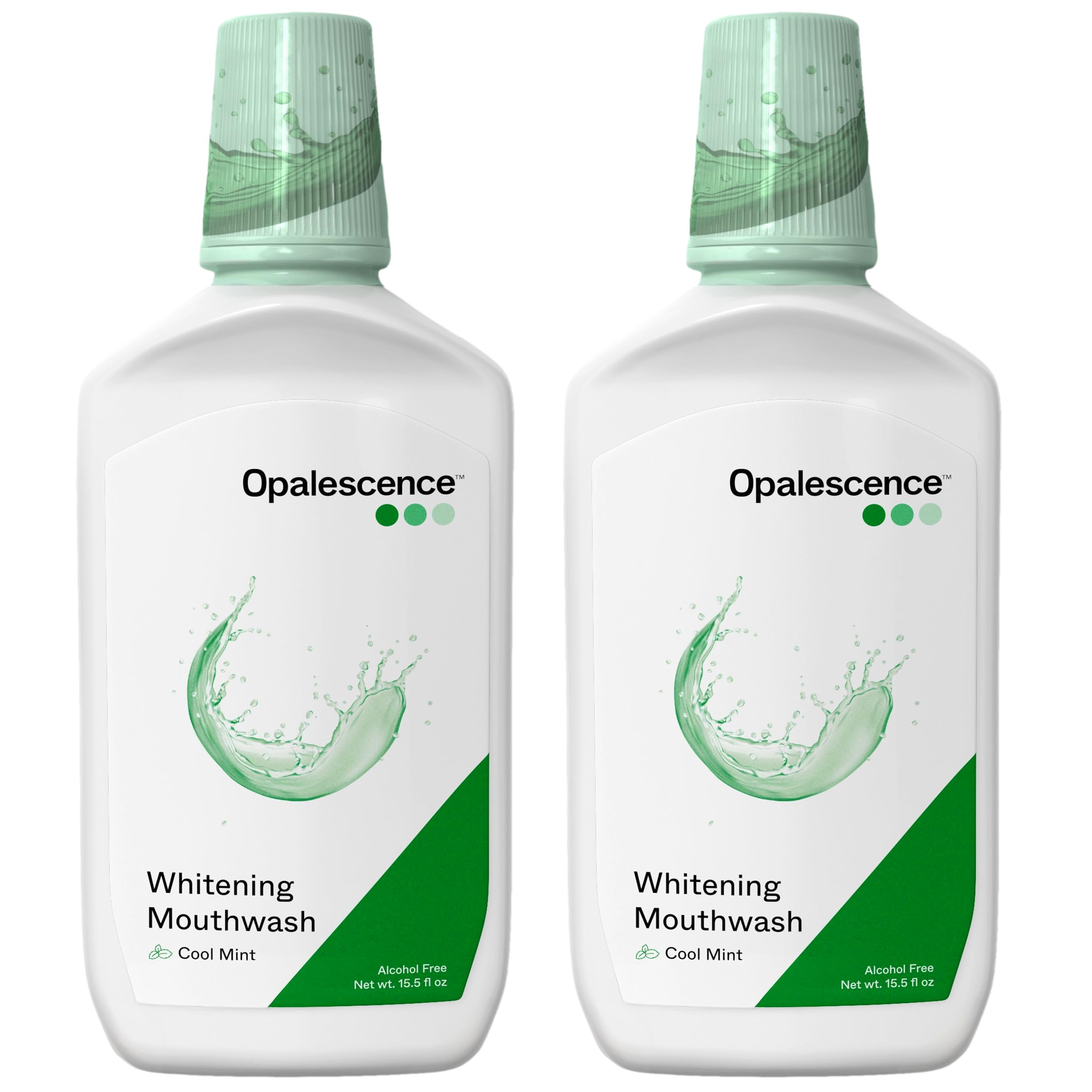 Opalescence whitening mouthwash two-pack bottles on display for daily whitening support