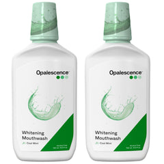 Opalescence whitening mouthwash two-pack bottles on display for daily whitening support
