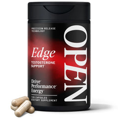 Open Essentials Advanced Testosterone Booster bottle supports daily vitality.