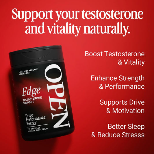 Open Essentials Advanced Tongkat Ali capsules promote natural energy.