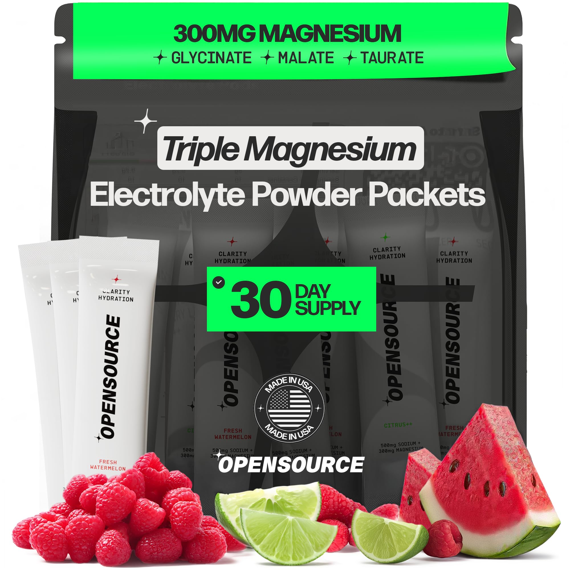 OPENSOURCE Watermelon Pack for on the go sugar-free hydration