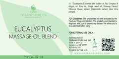 OPO Eucalyptus massage oil pour demonstrates easy dispersion for targeted muscle relief