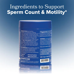 Clean, modern branding of O Positiv Prego Sperm Health box.