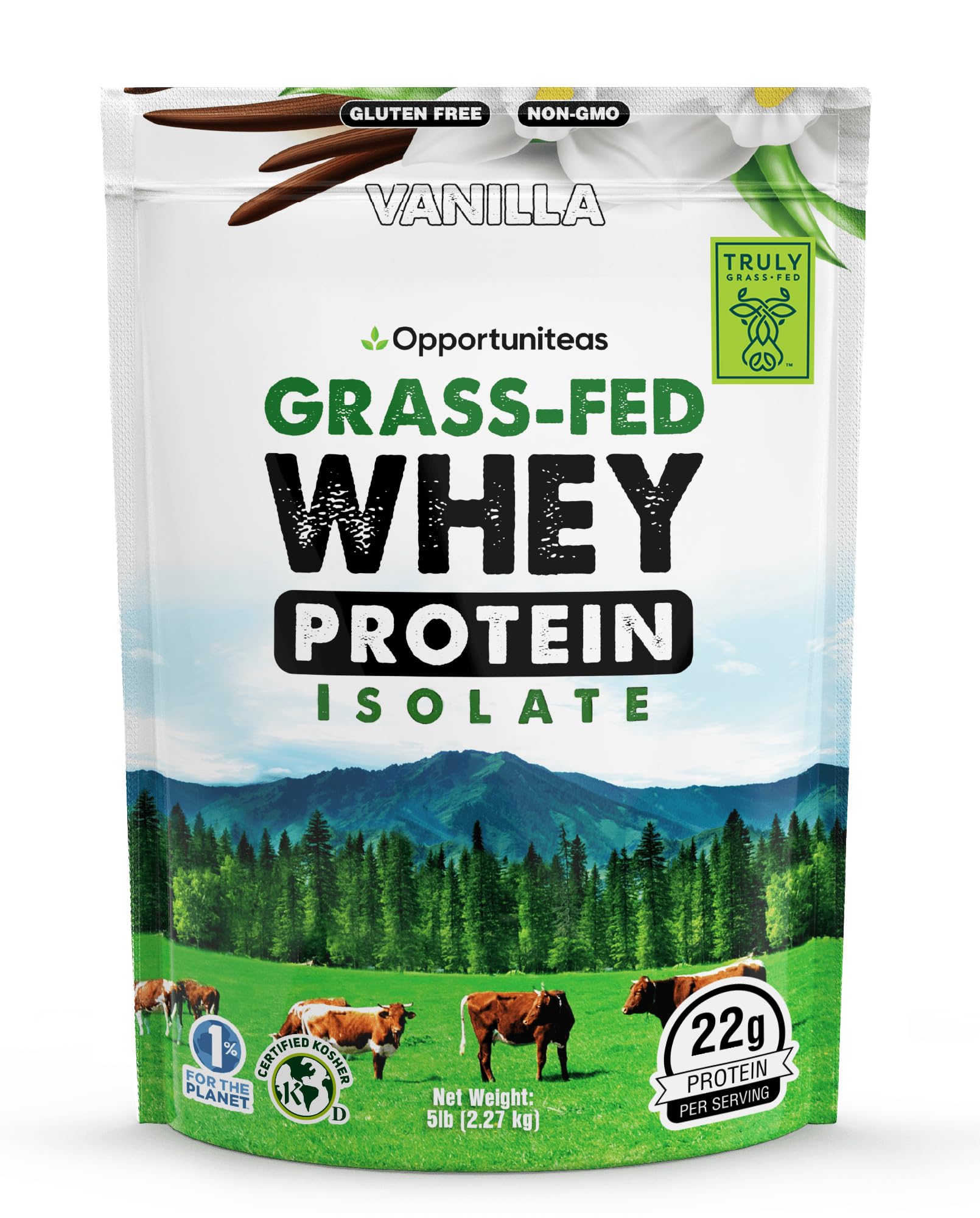 Opportuniteas vanilla whey isolate bag for post-workout protein