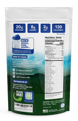 Opportuniteas vanilla whey bottle highlights hormone-free quality and transparency