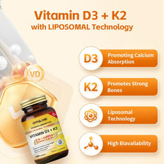 oppuland Vitamin D3 K2 softgel close-up shows texture and form