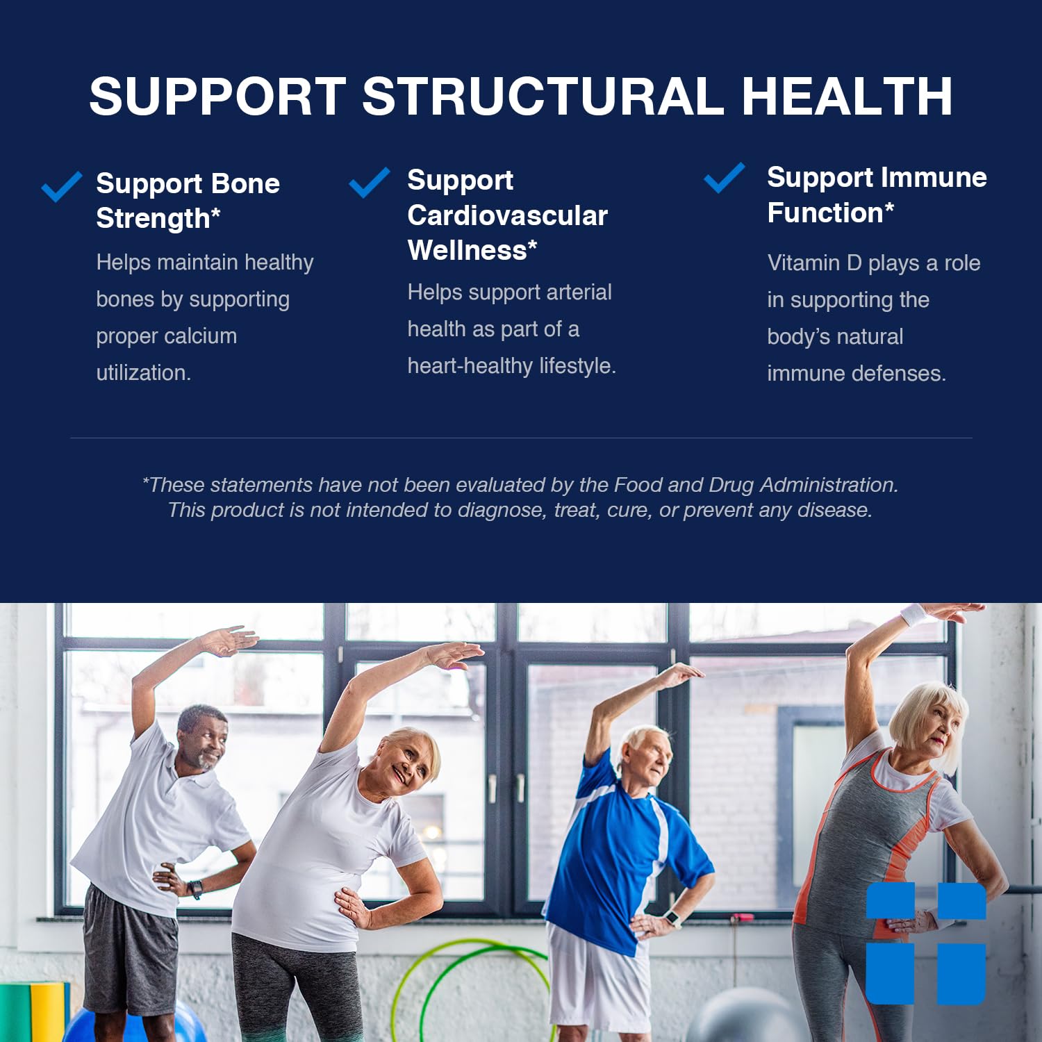 Opti Life MD immune balance scene emphasizing D3/K2 support benefits.