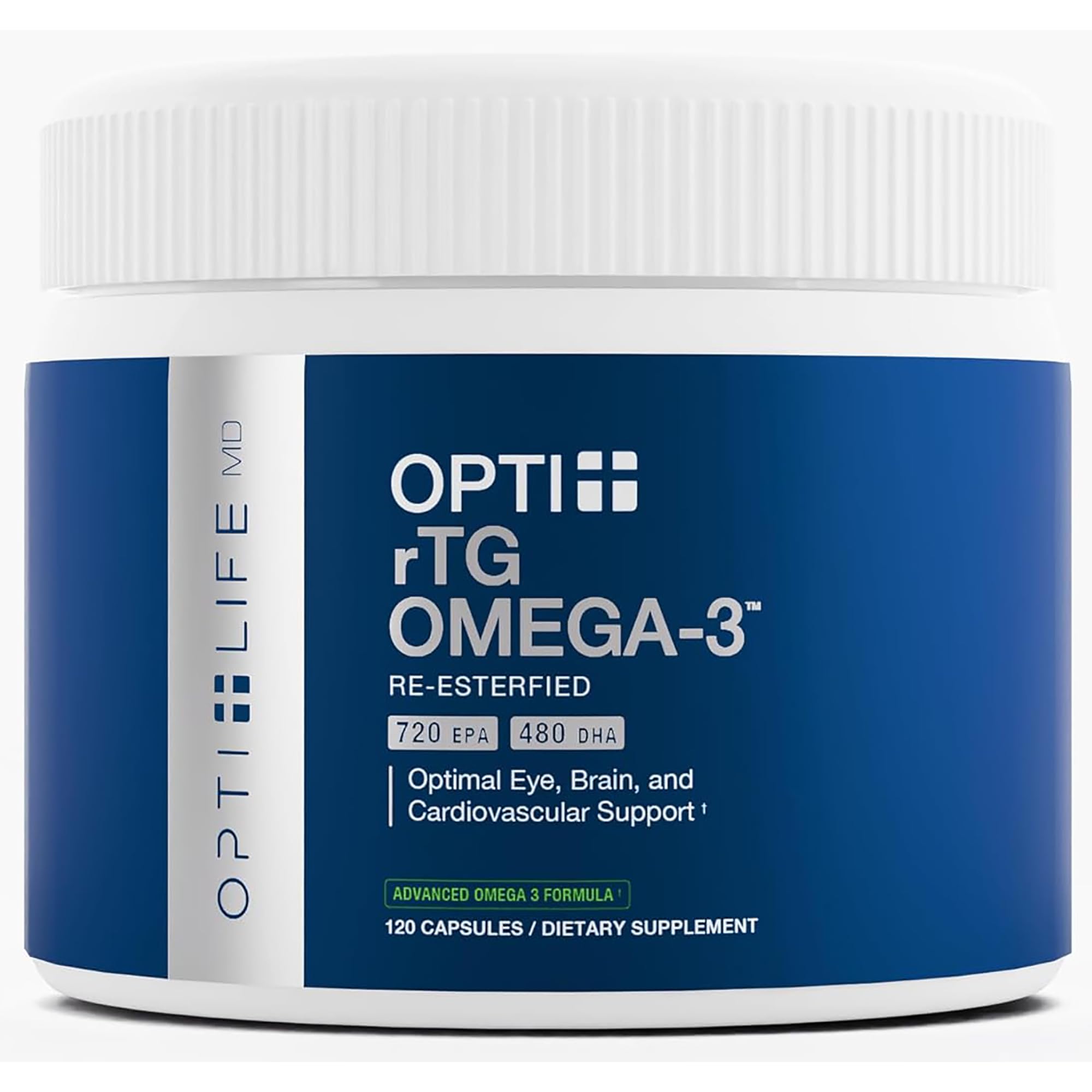 Opti + Life MD Omega-3 bottle with lemon flavor front view for daily wellness