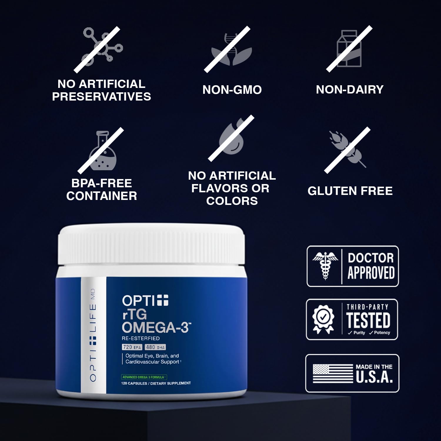 Opti + Life MD Omega-3 lemon-coated capsules reduce fishy aftertaste