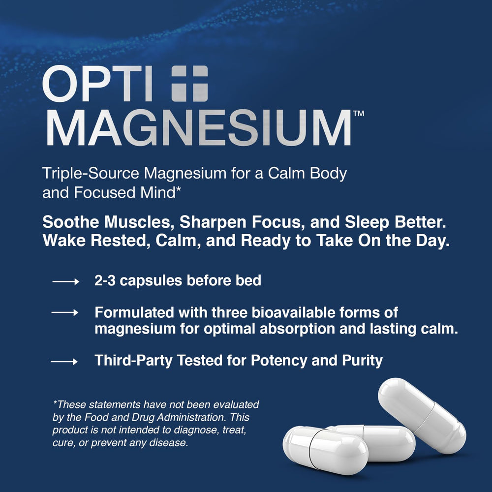 Opti + Life MD capsules inside jar for convenient daily intake