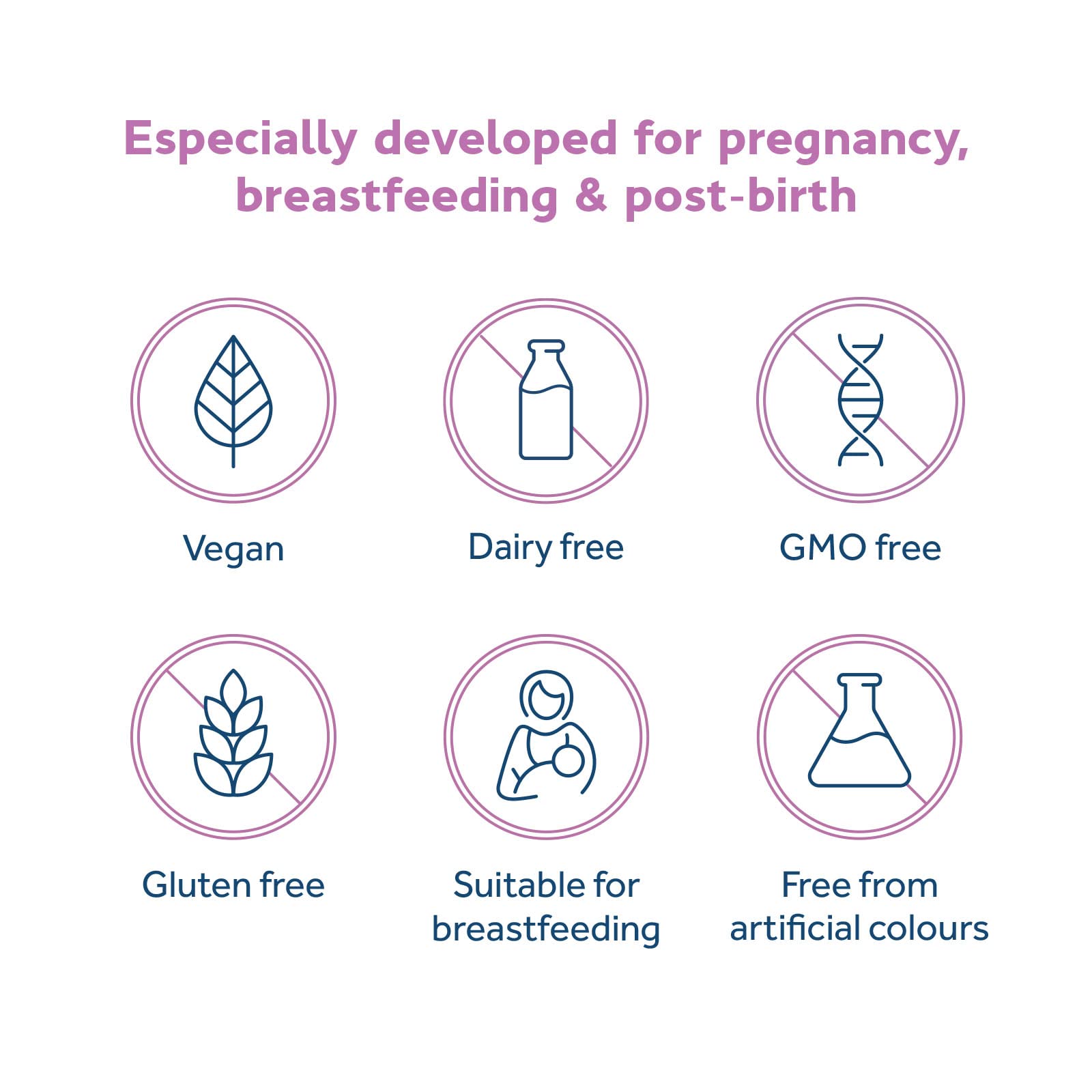 Optibac Probiotics Pregnancy vegan symbol on packaging signals plant-based option.