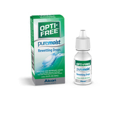 Opti-Free PureMoist dropper for precise, comfortable application during wear.