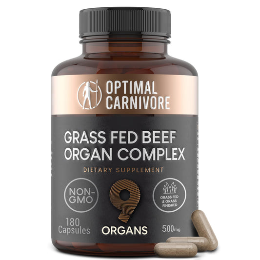 Optimal Carnivore beef organ liver image highlights energy support with natural B12.