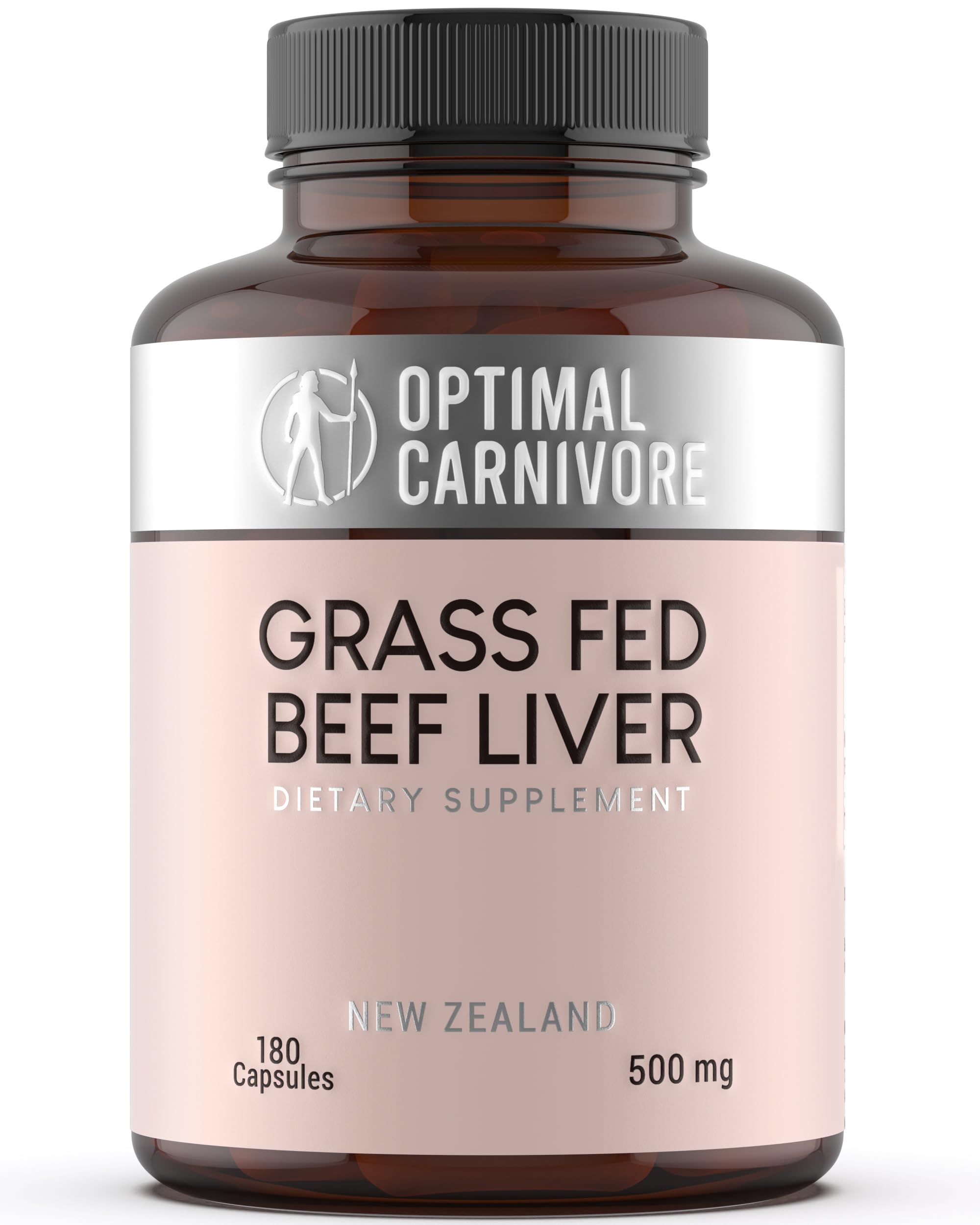 Optimal Carnivore liver capsules bottle on a kitchen counter for easy daily use.