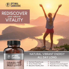 Optimal Carnivore liver capsules closeup shows capsule texture and smooth swallow.
