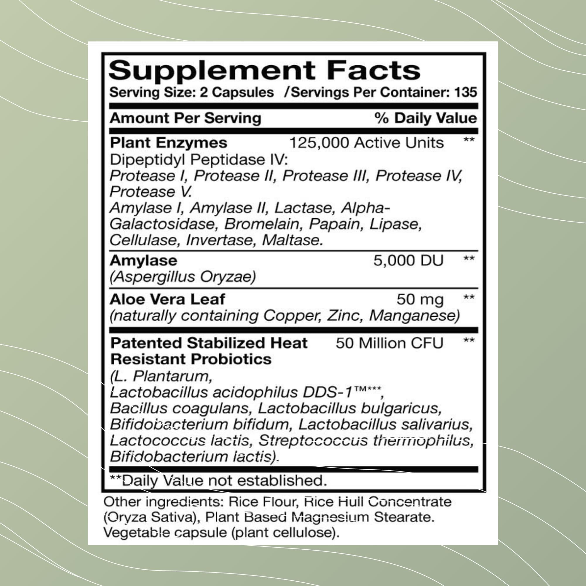 Digest-A-Meal capsules closeup for gut health.